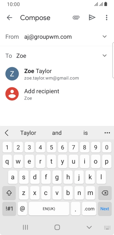 Press the required contact.
