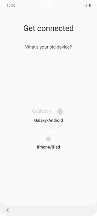 Press the required setting and follow the instructions on the screen to transfer the content from another phone.