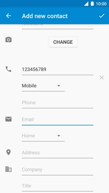 Press Email and key in the required email address.