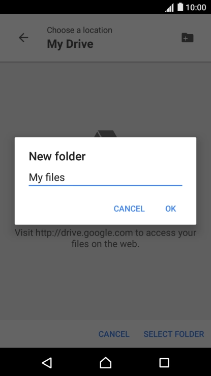 Key in the required name and press OK.