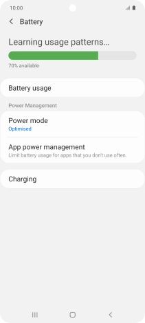 Press Power mode.