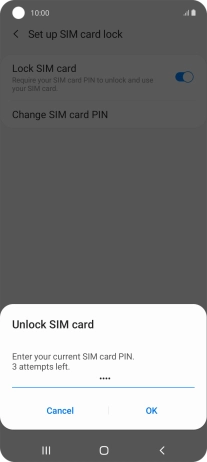 Key in your PIN and press OK.