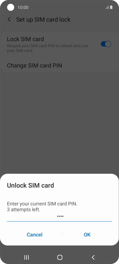 Key in your PIN and press OK.