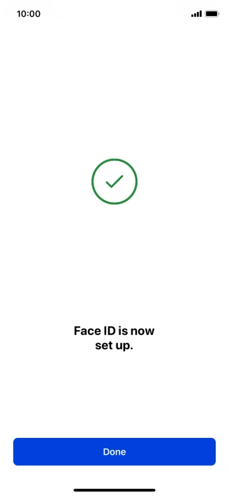 Press Done. If you haven't previously selected a phone lock code, key in a code of your own choice twice.