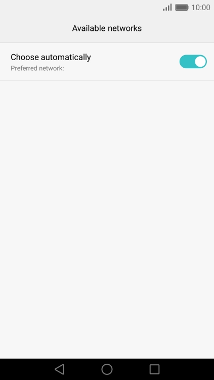 If you want to select a network automatically, press the indicator next to 