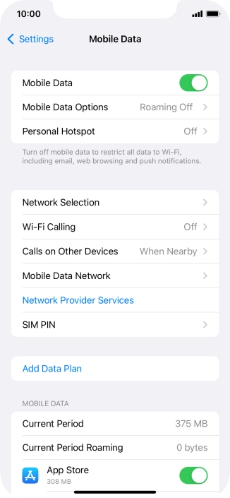 Press Mobile Data Network.