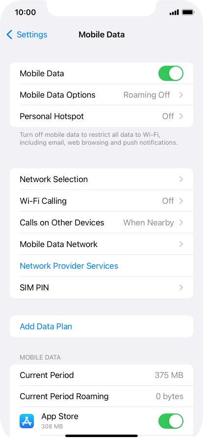 Press Mobile Data Network.