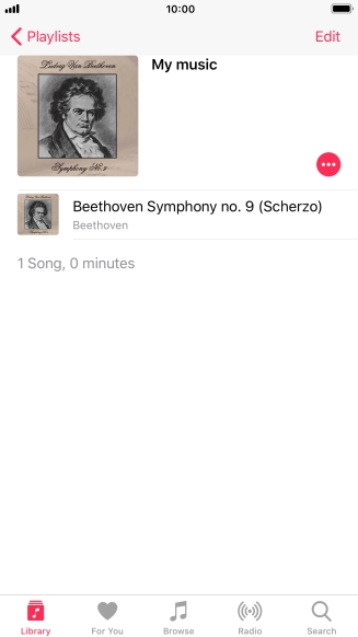 Go to the required category or playlist and press the required audio file.