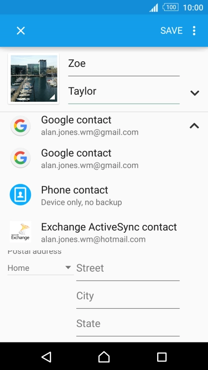 Press Phone contact.