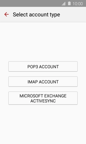 Press POP3 ACCOUNT.