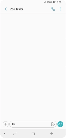 Press the send icon when you've finished your text message.