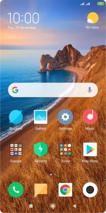 When the battery charging icon is displayed, the battery is charging.