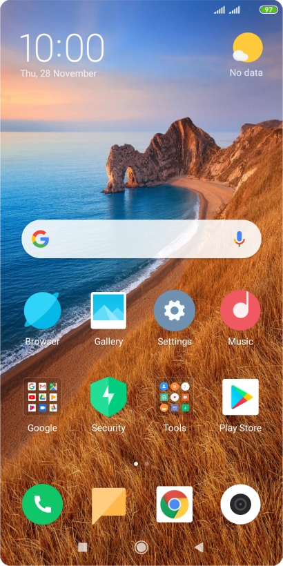 When the battery charging icon is displayed, the battery is charging.