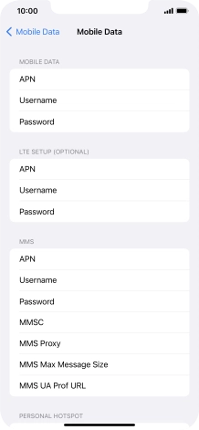 Press APN and key in live.vodafone.com.