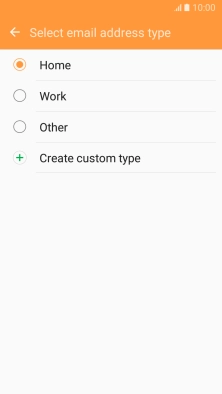 Press the required email type.