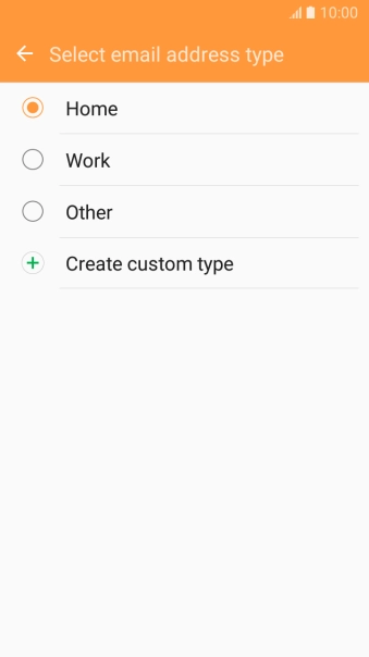Press the required email type.