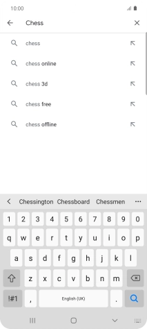 Key in the name or subject of the required app and press the search icon.