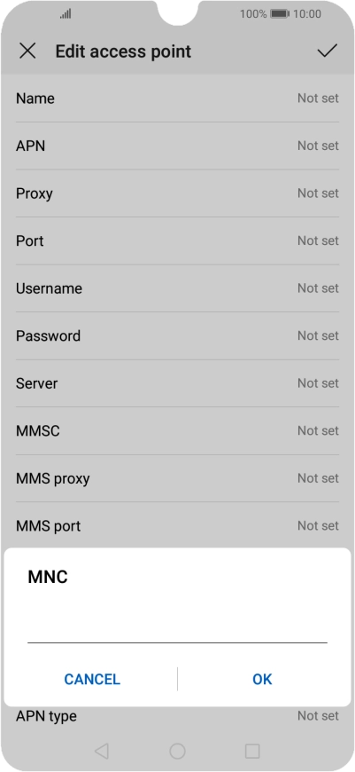 Key in 01 and press OK.