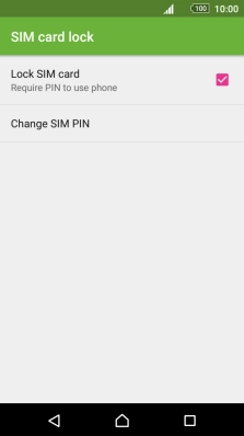 Press Lock SIM card to turn the function on or off.