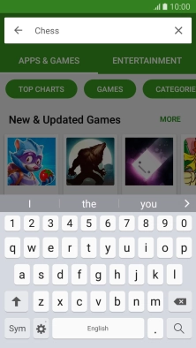 Key in the name or subject of the required app and press the search icon.