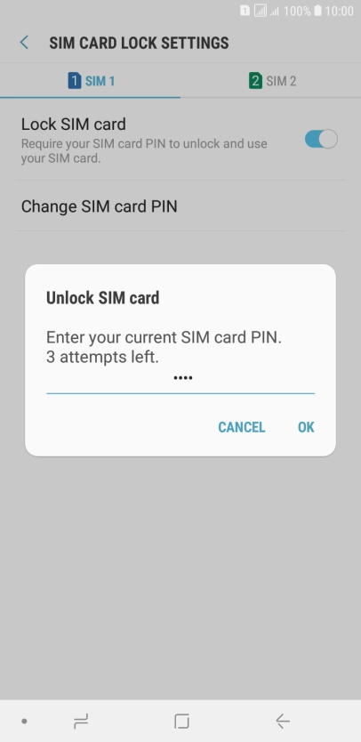 Key in your PIN and press OK.