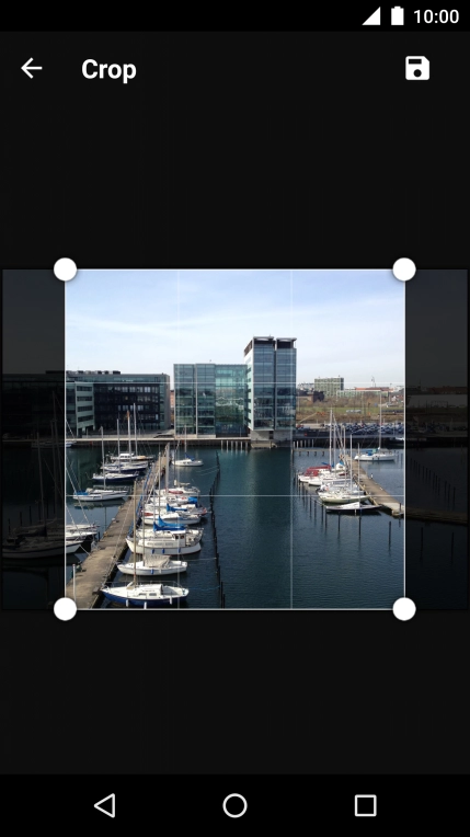 Drag the frame to the required position to select the required detail and press the save icon.