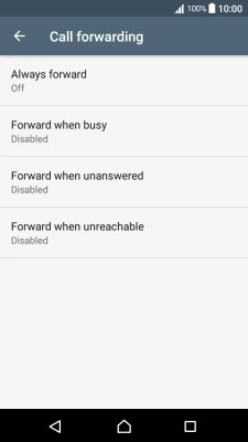 Press the required divert type.