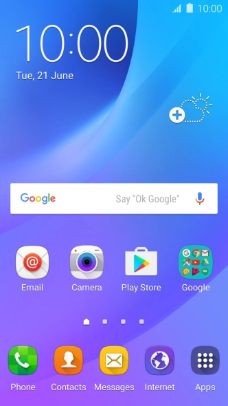 Slide your finger downwards starting from the top of the screen.