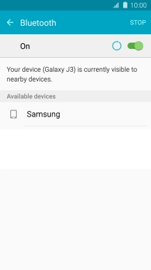Press the required Bluetooth device and follow the instructions on the screen to pair the device with your phone.