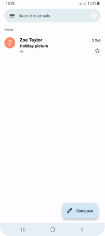 Press the email account icon.