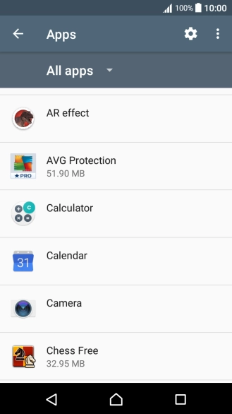 Press the required app.