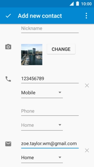 Press the drop down list below the email address.