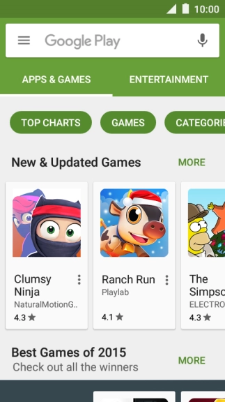 Press Google Play.