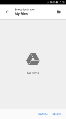 To create a new folder, press the new folder icon and follow the instructions on the screen to create a new folder.