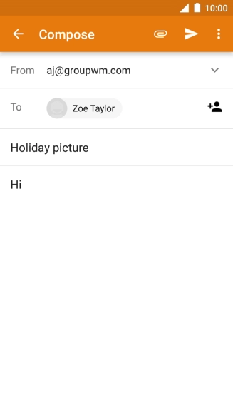 Press the attachment icon.