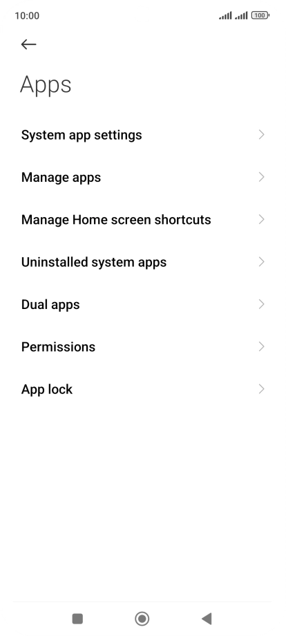 Press Manage apps.
