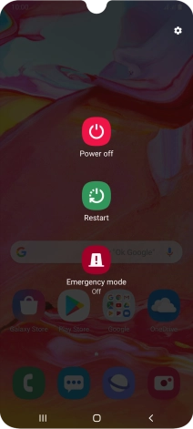 Press Power off.