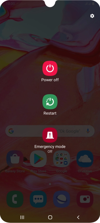 Press Power off.