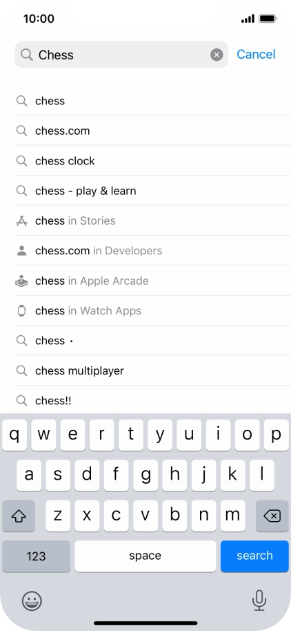 Press search.