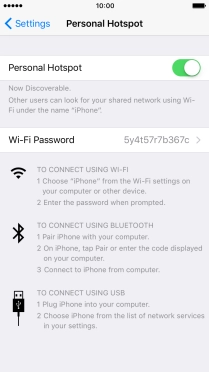 Press Wi-Fi Password and key in the required password.