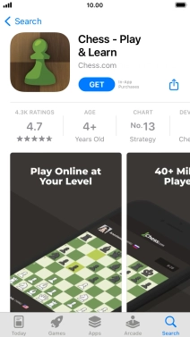 Press GET and follow the instructions on the screen to install the app.