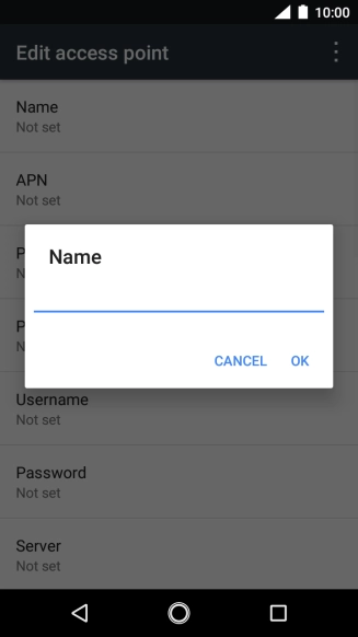 Key in Vodafone MMS and press OK.