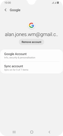 Press Sync account.