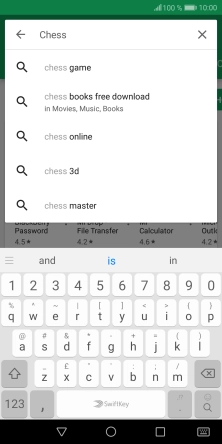 Key in the name or subject of the required app and press the search icon.