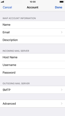 Press SMTP.