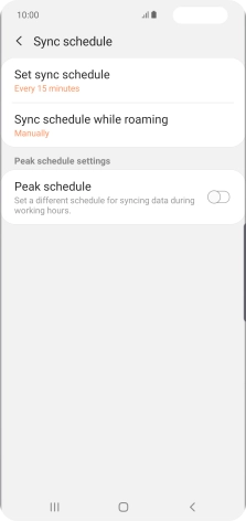 Press Set sync schedule.