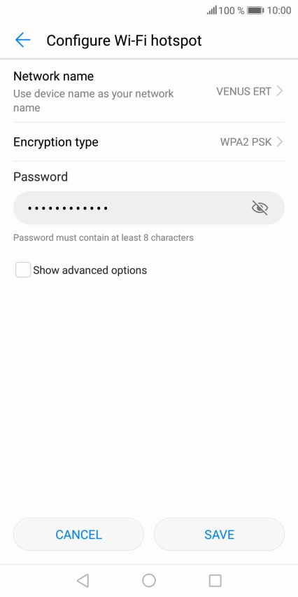 Press Network name.