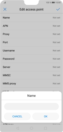 Key in Vodafone MMS and press OK.