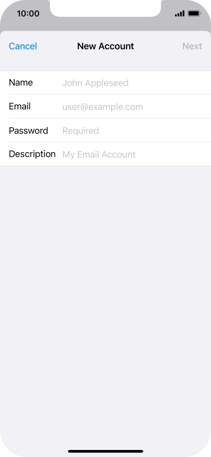 Press Name and key in the required sender name.