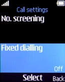 Select Fixed dialling.